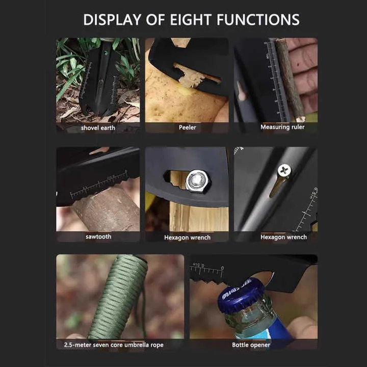 أدوات قياس البقاء على قيد الحياة البرية الصغي . Portable Mini Handheld Outdoor Multifunctional Hiking