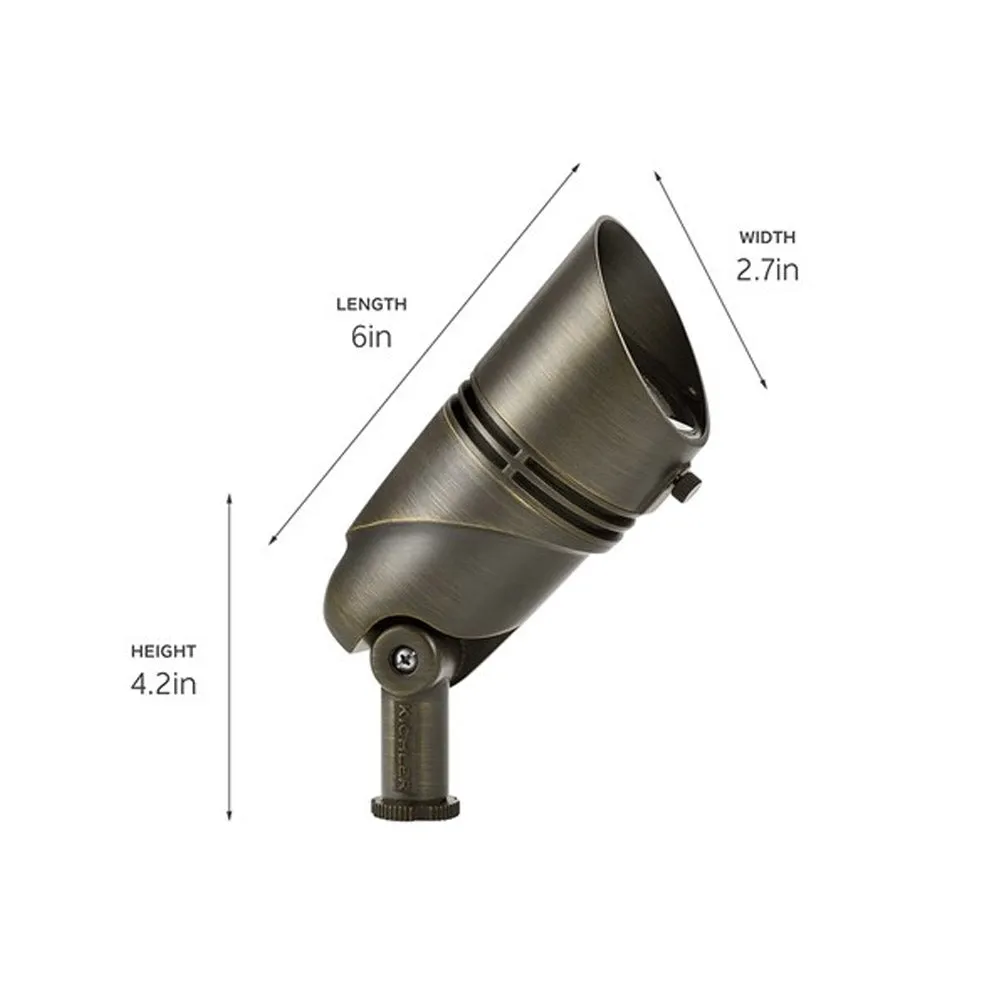 12V Landscape Accent Wide Flood Light 60 Degree 5000K Textured Architectural Bronze