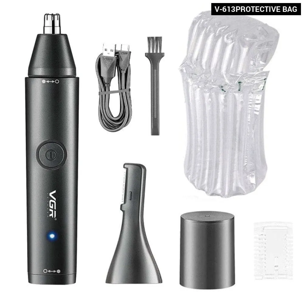 2 In-1 Electric Rechargeable Washable Nose Eyebrow Hair Trimmer for Men