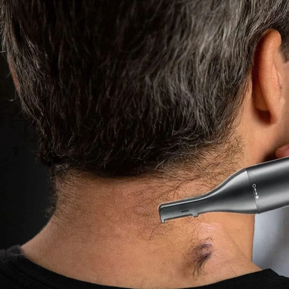 2 In-1 Electric Rechargeable Wet Dry Nose Ear Beard Trimmer for Men