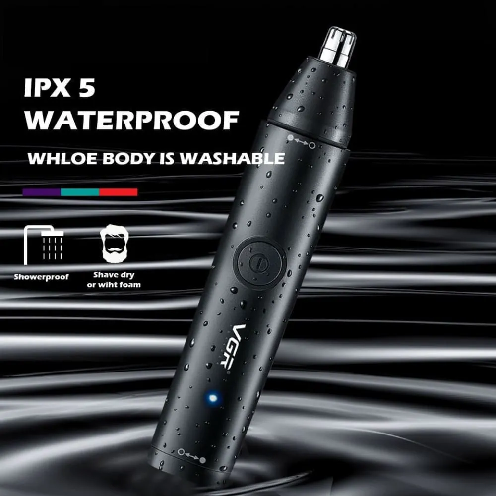 2 In-1 Electric Rechargeable Wet Dry Nose Ear Beard Trimmer for Men