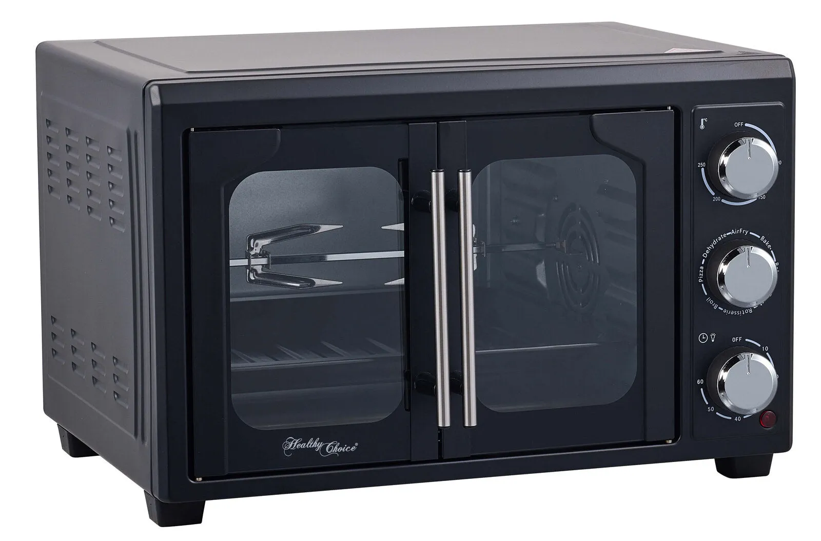 30L Air Fryer Convection Pizza Oven | With Rotisserie & 360° Food Rotation