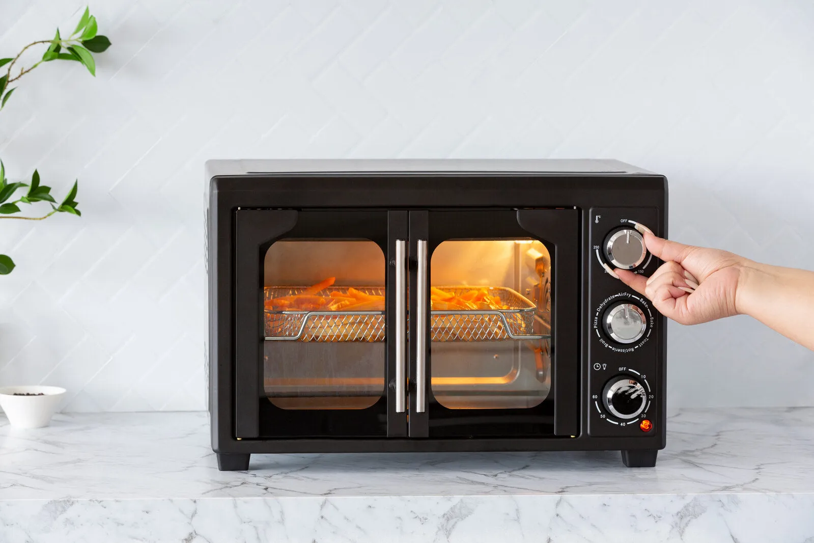 30L Air Fryer Convection Pizza Oven | With Rotisserie & 360° Food Rotation