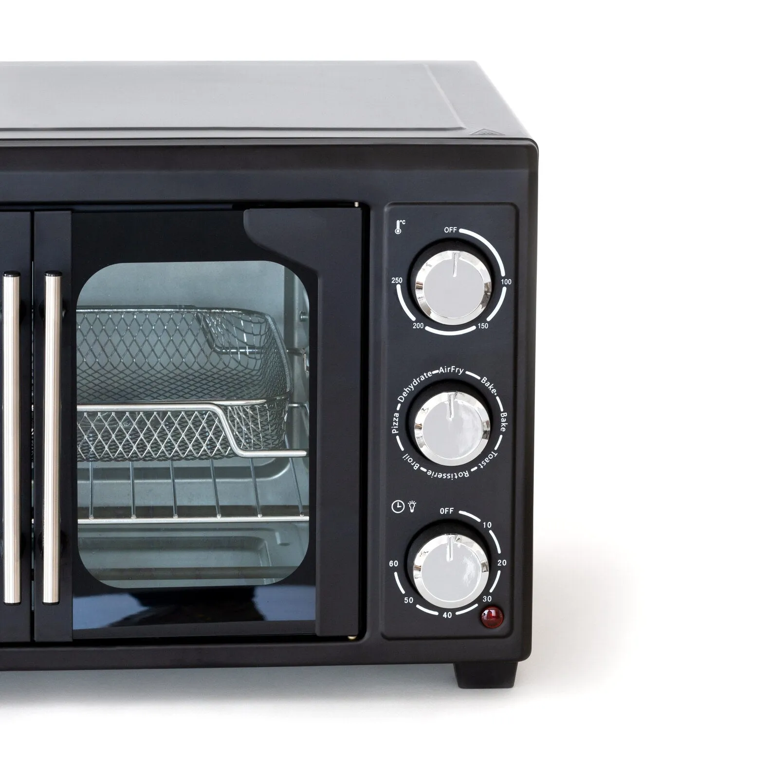 30L Air Fryer Convection Pizza Oven | With Rotisserie & 360° Food Rotation