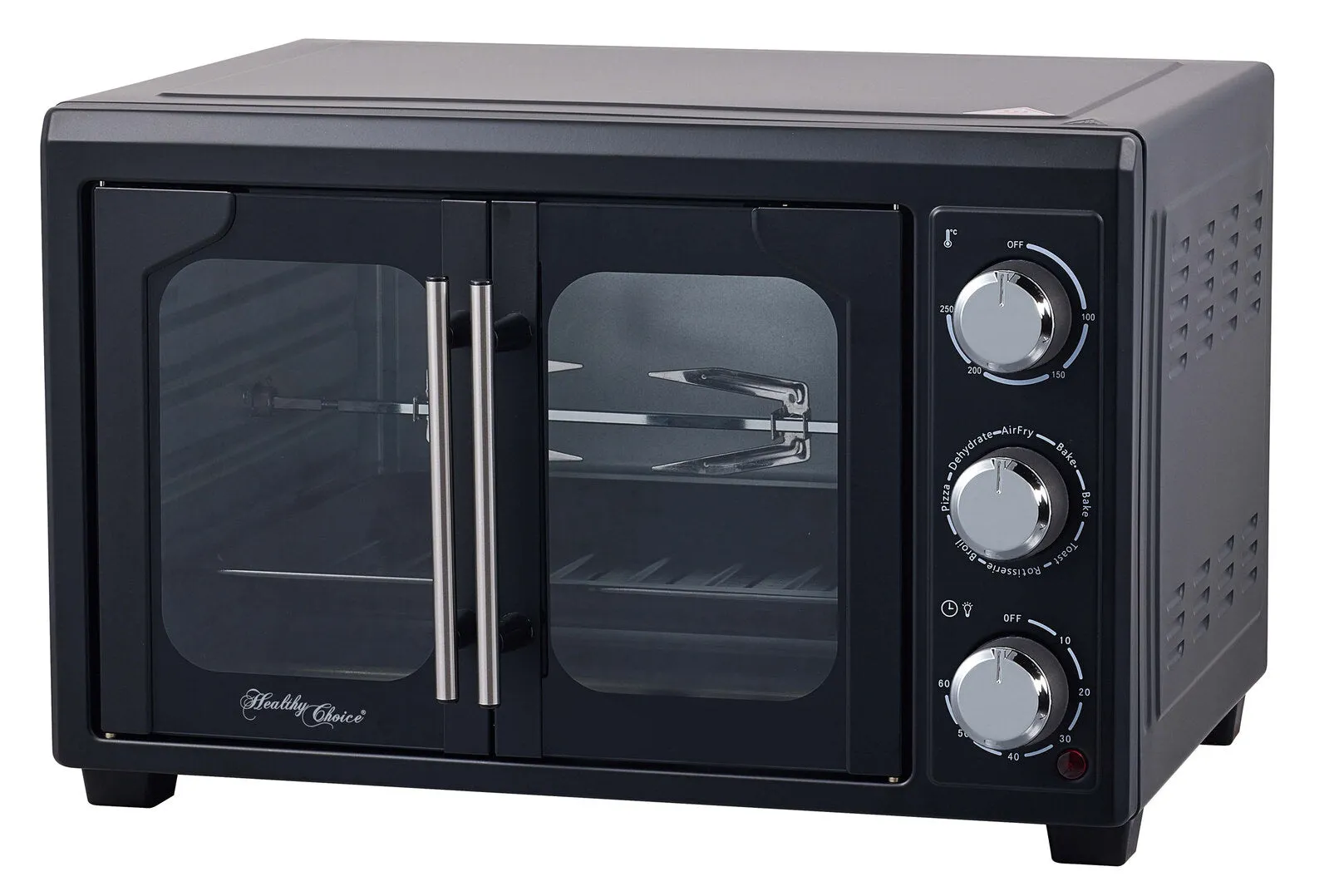 30L Air Fryer Convection Pizza Oven | With Rotisserie & 360° Food Rotation