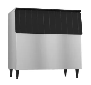 44 W Ice Storage Bin with 700 lbs Capacity  Stainless Steel Exterior