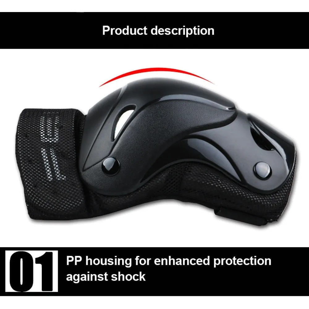6pcs Adult/kids Knee Elbow Wrist Protective Pads for Roller Skating Skateboard Cycling