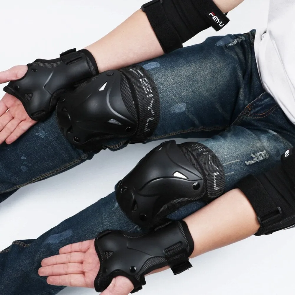 6pcs Adult/kids Knee Elbow Wrist Protective Pads for Roller Skating Skateboard Cycling