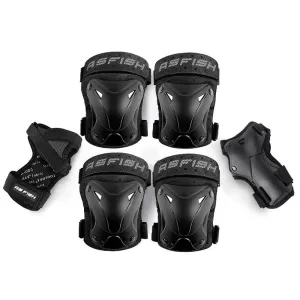6pcs Adult/kids Knee Elbow Wrist Protective Pads for Roller Skating Skateboard Cycling