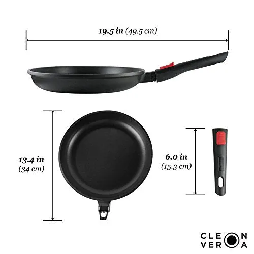 A NONSTICK FRYING WITH A DETACHABLE HANDLE THAT'S GREAT FOR CAMPING TRIPS