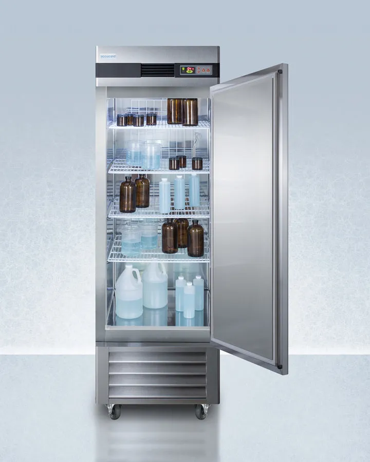 Accucold 28" Wide Pharmacy Refrigerator Stainless Steel RH Door Swing