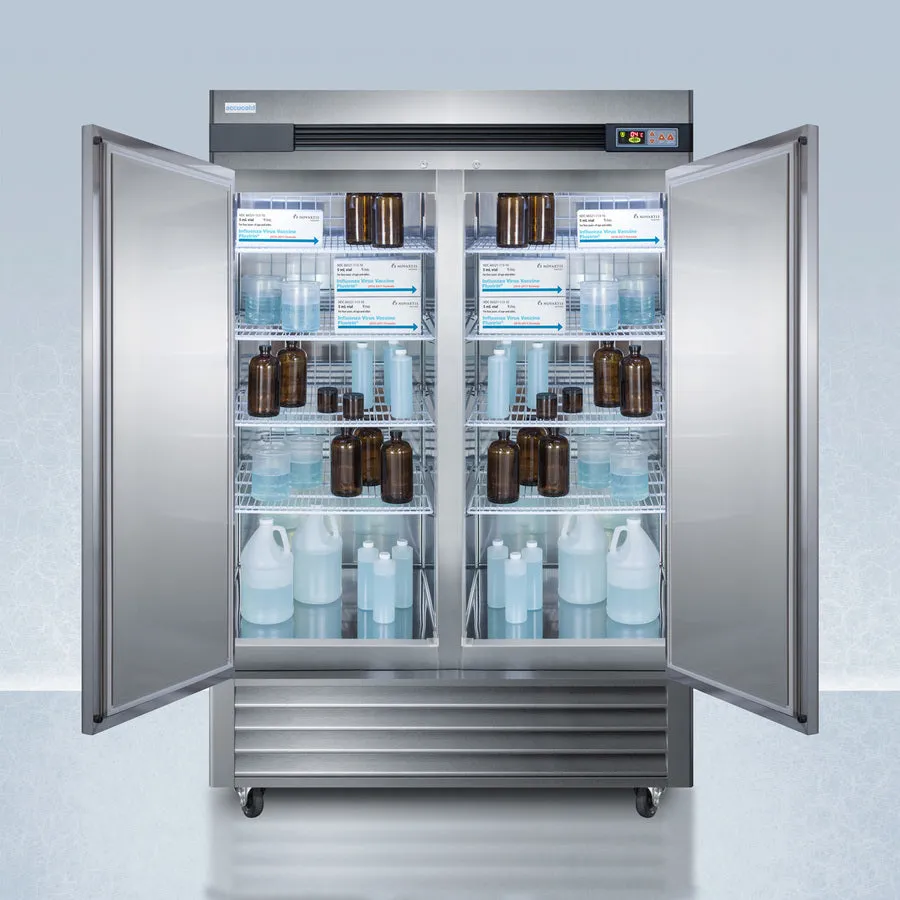Accucold 55" Wide 49 Cu. Ft. Pharmacy Refrigerator Stainless Steel