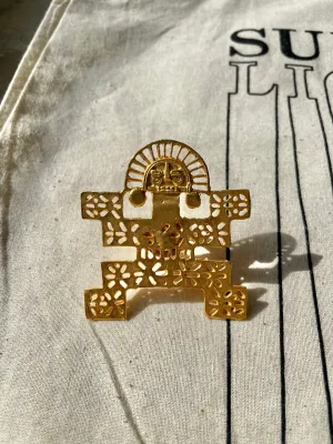Artisanal Colombian Gold Plated Jaguar Ring
