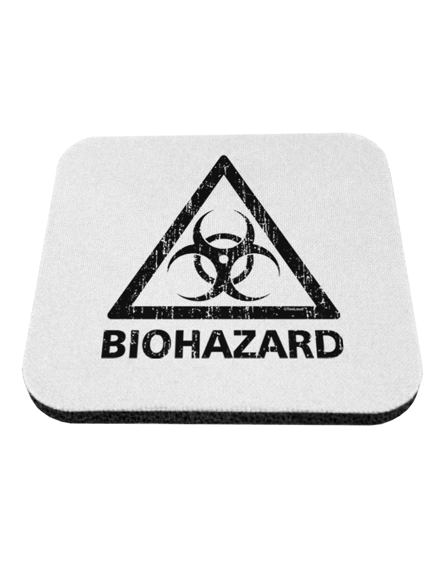Biohazard Sign Distressed Coaster