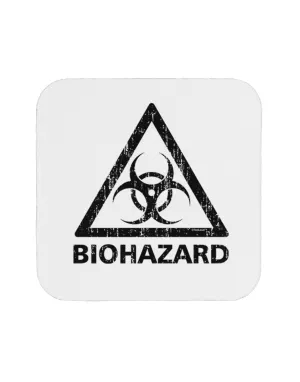 Biohazard Sign Distressed Coaster