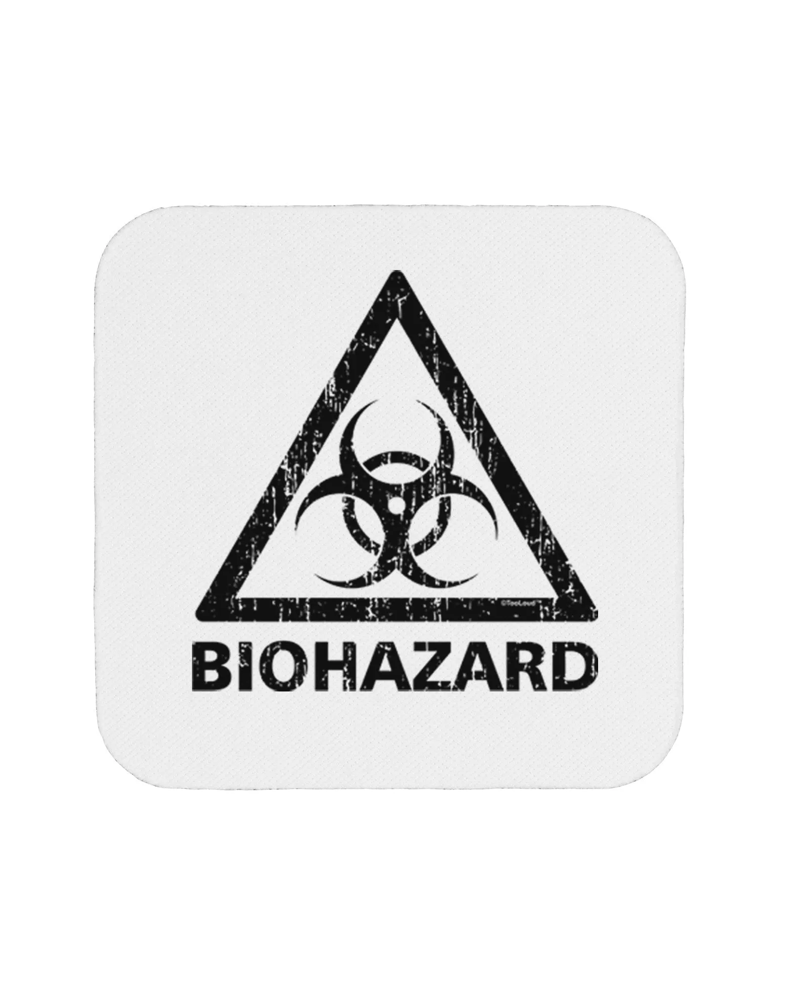 Biohazard Sign Distressed Coaster