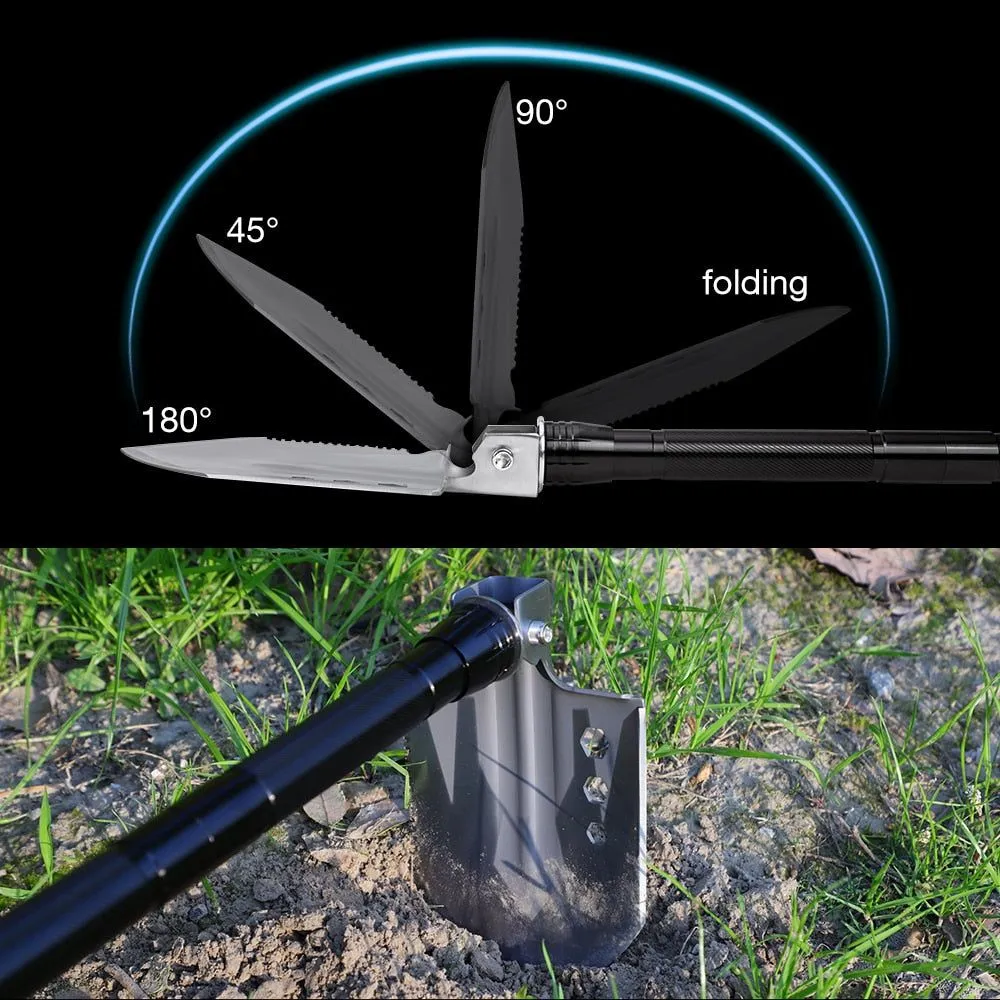 Camping Shovel Folding Durable Survival Shovel Multitool for Camping Gardening Off Roading Outdoor Survial