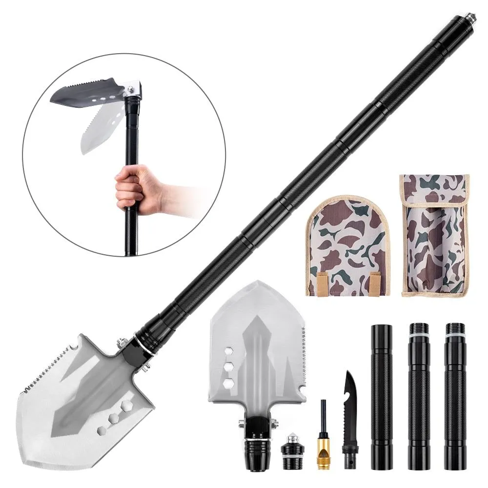Camping Shovel Folding Durable Survival Shovel Multitool for Camping Gardening Off Roading Outdoor Survial