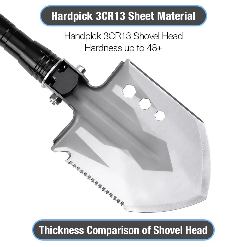 Camping Shovel Folding Durable Survival Shovel Multitool for Camping Gardening Off Roading Outdoor Survial