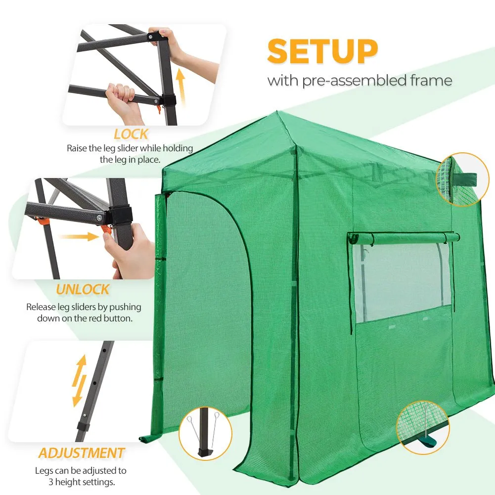 Easy Setup 10x5 Portable Lean to Pop Up Greenhouse