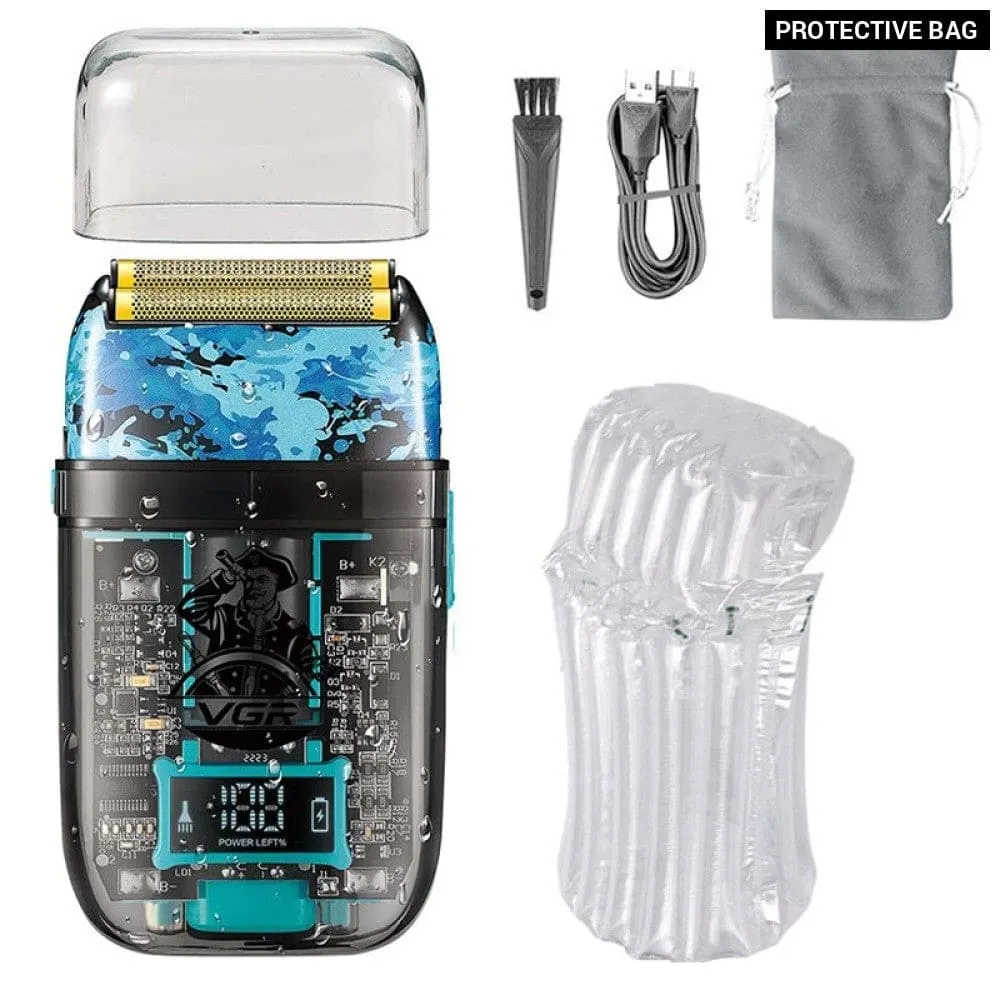 Electric Rechargeable Washable Led Display Shaver for Men