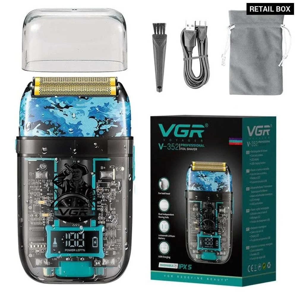 Electric Rechargeable Washable Led Display Shaver for Men