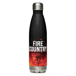 Fire Country Logo Stainless Steel Water Bottle Benefiting the Wildland Firefighter Foundation