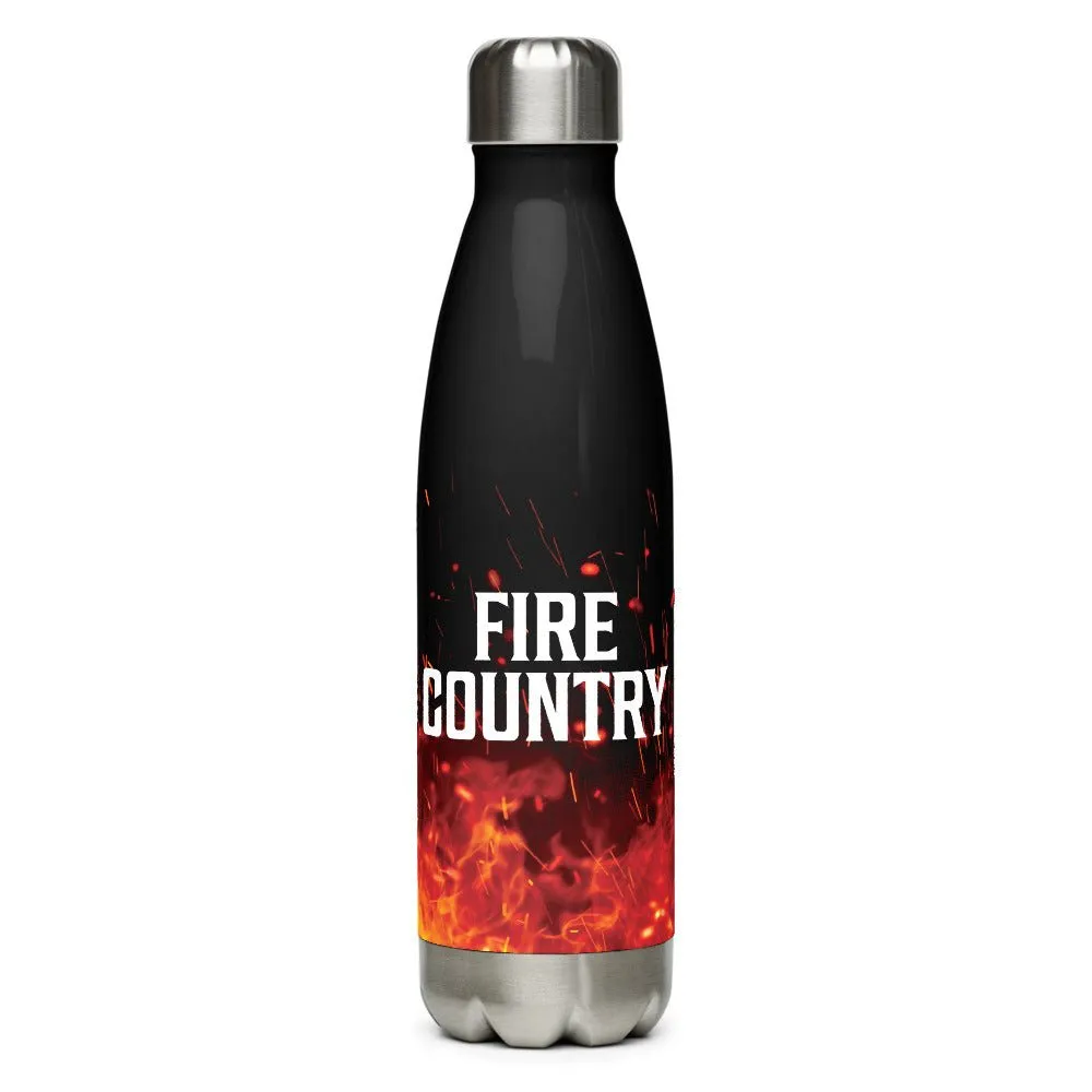 Fire Country Logo Stainless Steel Water Bottle Benefiting the Wildland Firefighter Foundation