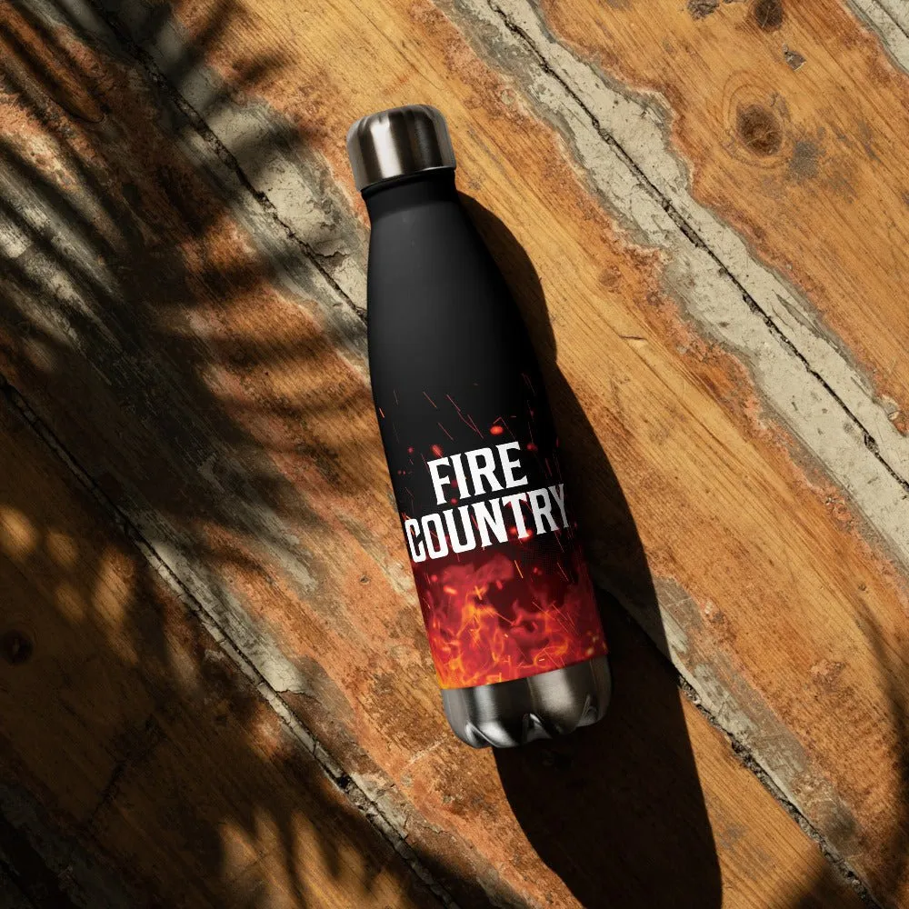 Fire Country Logo Stainless Steel Water Bottle Benefiting the Wildland Firefighter Foundation