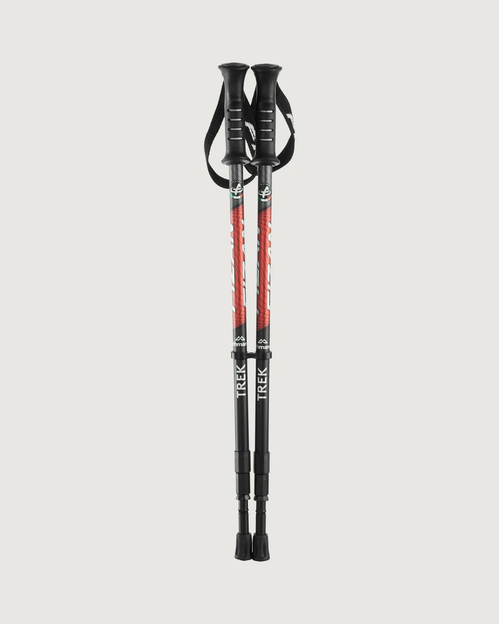 Fizan Trek Pole Pair - Black/Red
