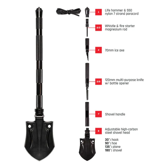 Fox | 8-in-1 Survival Shovel Kit