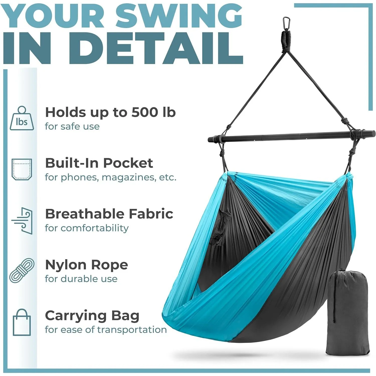 Hanging Hammock Chair (Tree Pod Sensory Swing)