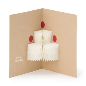 Honeycomb Paper Small Pop-Up Card - Cake