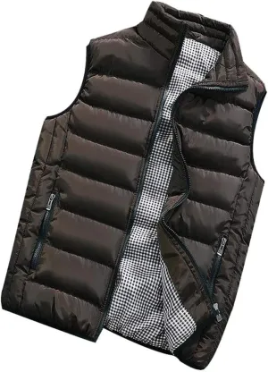 Mens Winter Coats Men Autumn Coat Padded Cotton Vest Warm Hooded Thick Vest Tops Jacket Jackets