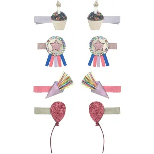 Mimi & Lula 8 Hairclips - Birthday Theme Party Time
