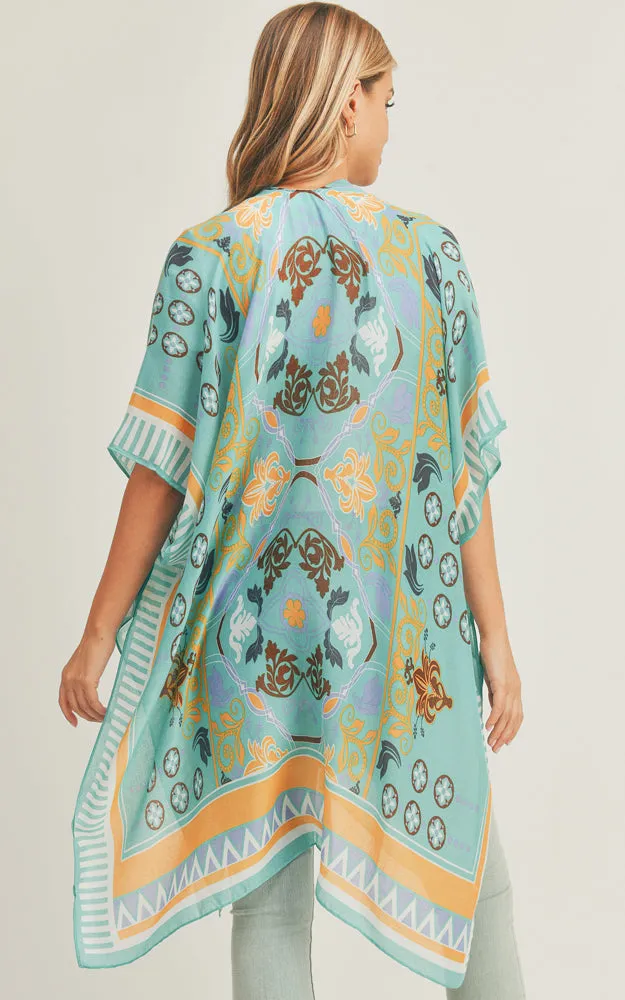 MS0290 Boho Pattern Cover-up Kimono