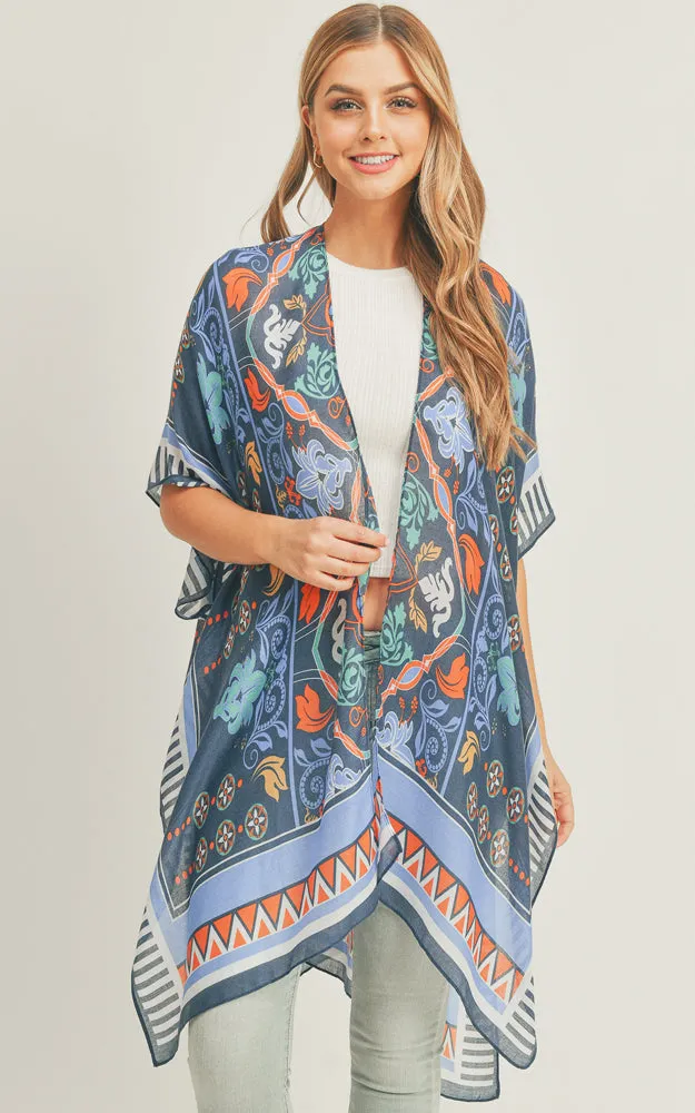 MS0290 Boho Pattern Cover-up Kimono