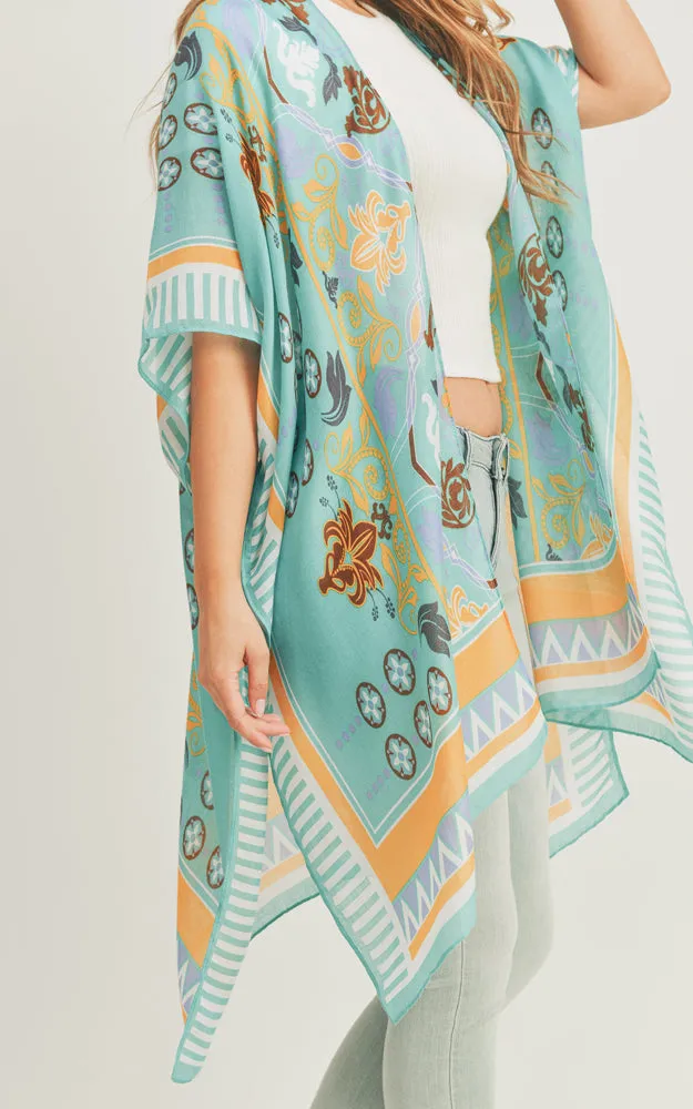MS0290 Boho Pattern Cover-up Kimono