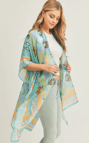 MS0290 Boho Pattern Cover-up Kimono