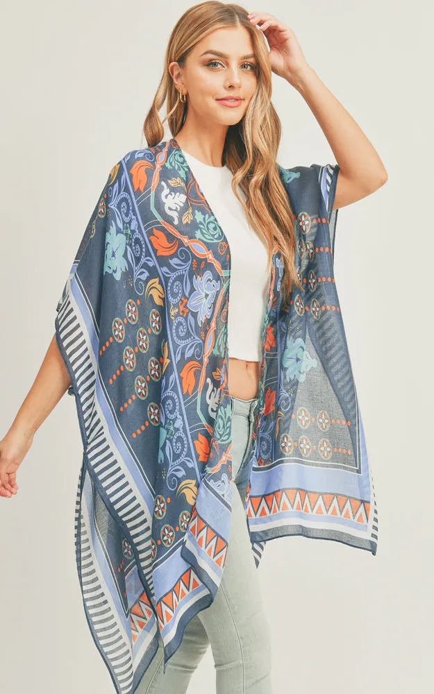 MS0290 Boho Pattern Cover-up Kimono
