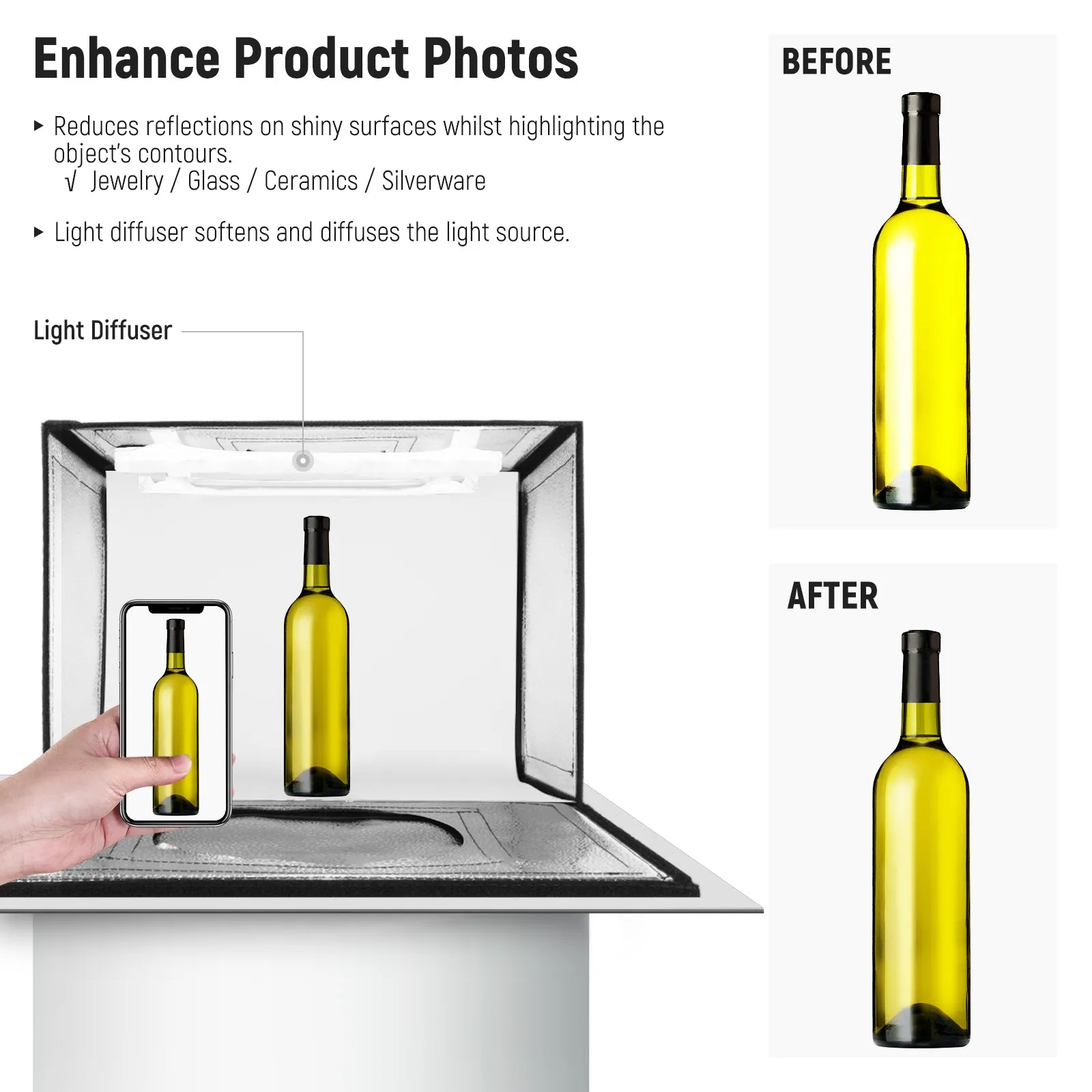NEEWER  16" x 12" x 12" Photo Studio Light Box