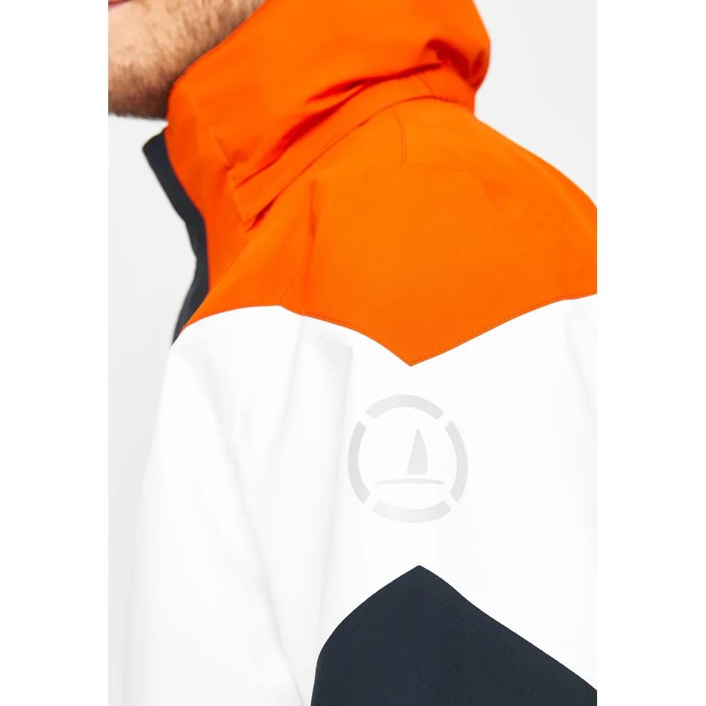 Nikolai Colour Block Jacket - Orange/White/Dark Navy