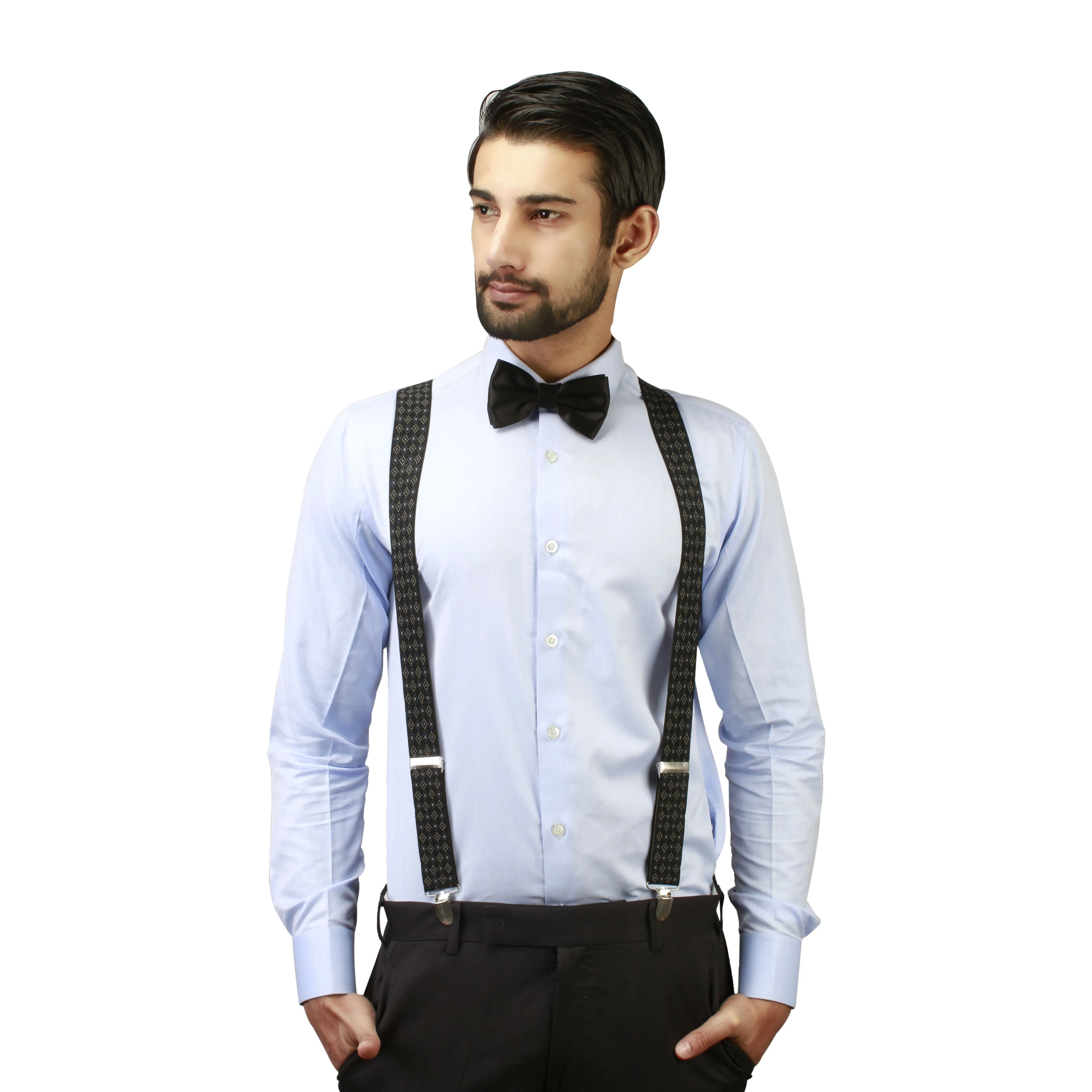 Peluche Blood Diamond Black Suspender for Men