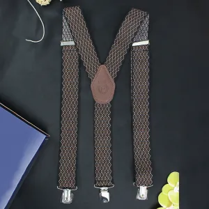 Peluche Reach The Stars Black Suspender for Men