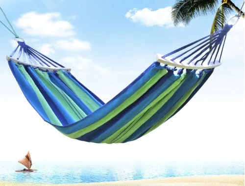 Prevent Rollover Hammock Spreader Canvas Hammocks Bar Garden Camping Swing Hanging Bed Blue Red Colors