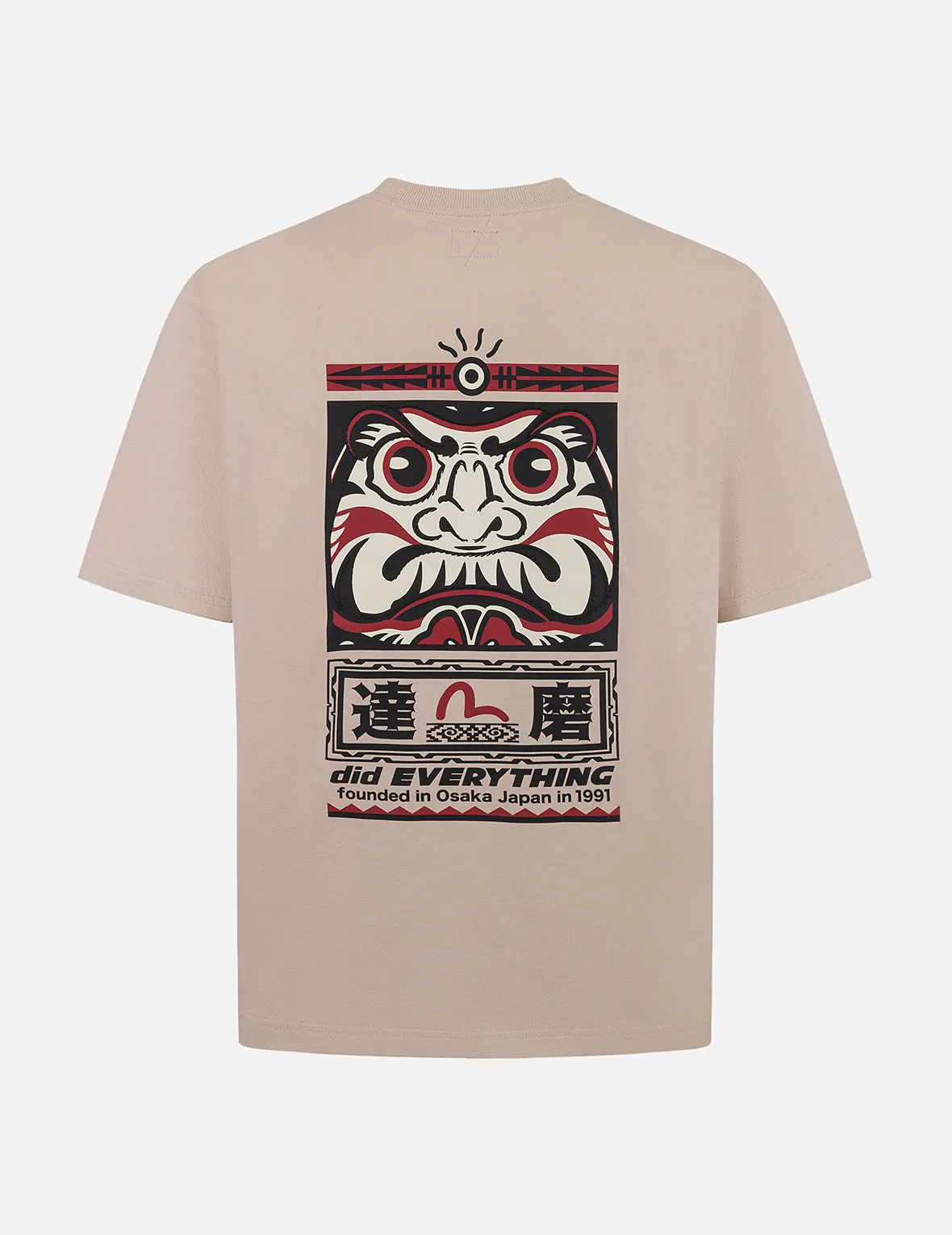 Seagull and Daruma Totem Print Regular Fit T-shirt