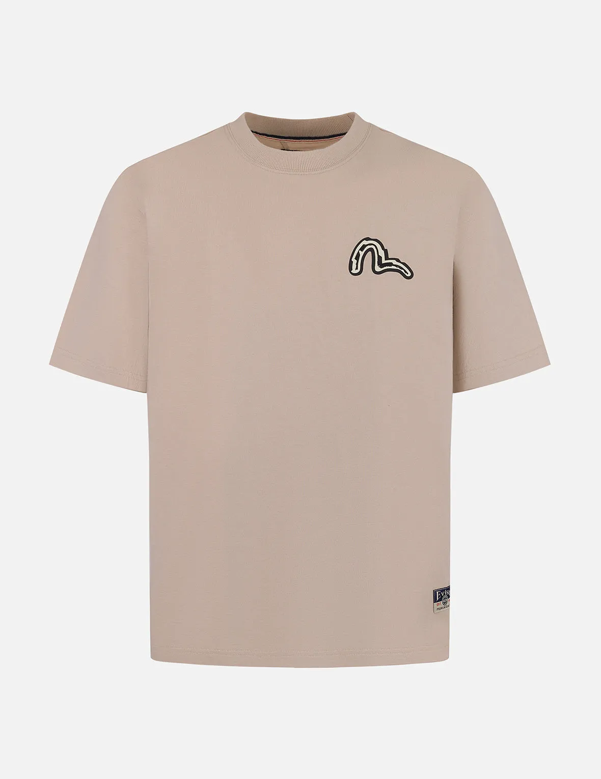 Seagull and Daruma Totem Print Regular Fit T-shirt