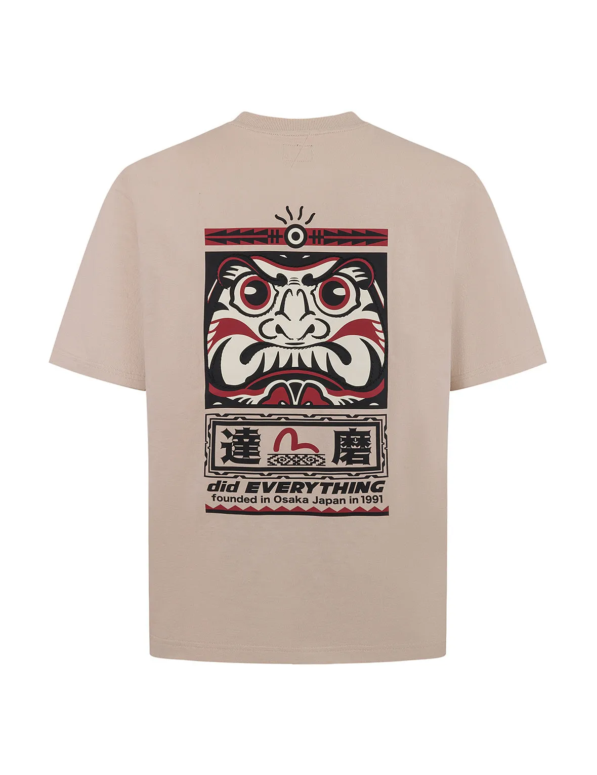 Seagull and Daruma Totem Print Regular Fit T-shirt