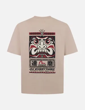 Seagull and Daruma Totem Print Regular Fit T-shirt