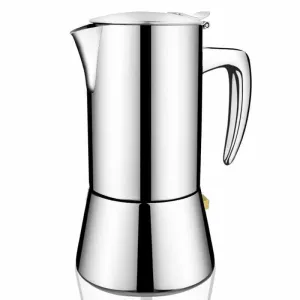 Silver Color 304 Stainless Steel Espresso Coffee Maker
